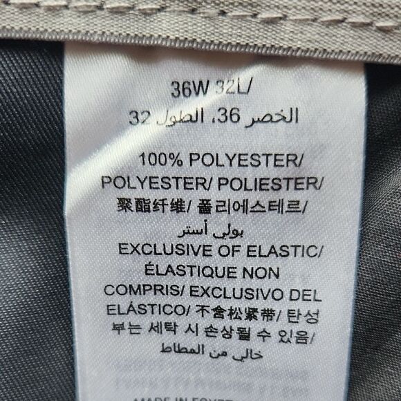 Greg Norman Attack Life Black Pants Men 36 x 32 Golf Flat Front Slacks Polyester - Picture 8 of 8